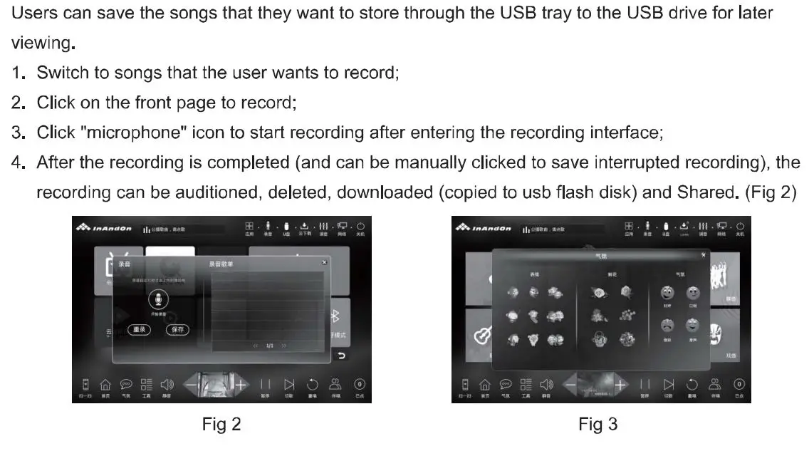 A7 InAndOn KOD Karaoke Machine User Guide - Fig 2,3