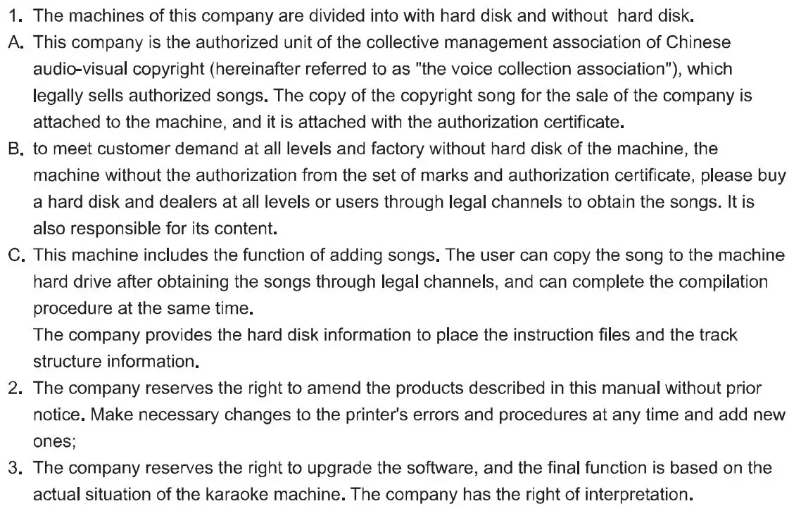 A7 InAndOn KOD Karaoke Machine User Guide - Solemnly Declare
