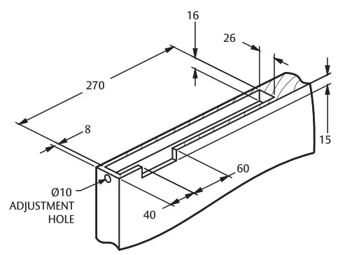 LOCKWOOD LWL9854H90 9800 Series Concealed Overhead Door Closer - DOOR FRAM