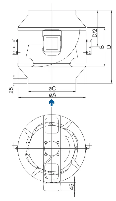 systemair-KD-200-L1-Centrifugal-Circular-Duct-Fan-fig-2