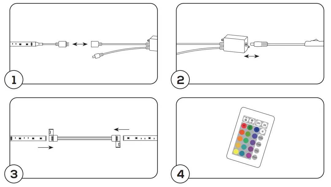 ECOLITE 2000281C Ledstripe Crait Rgb Med Transformator 2M - fig