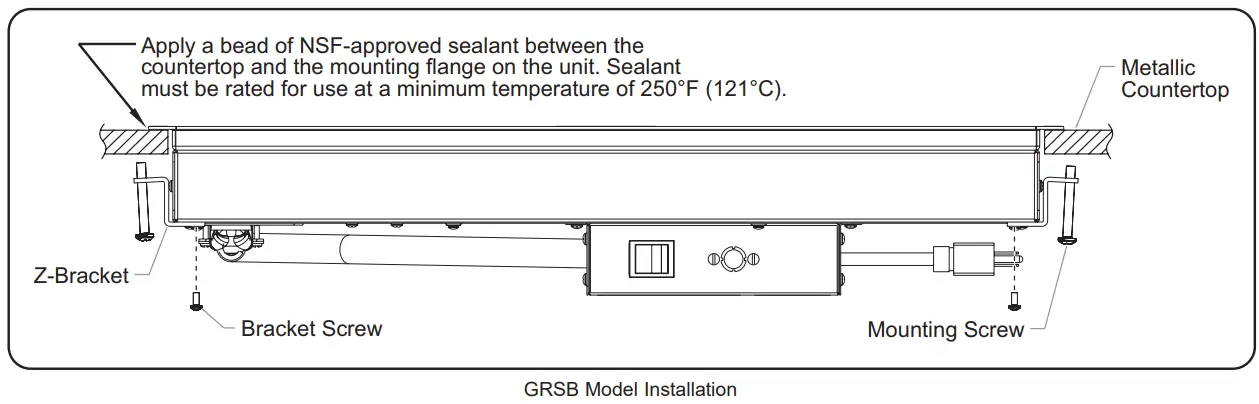 GRS-18-E Glo-Ray 18" Wide x 13 3/4" Deep Stainless Steel Installation Installation