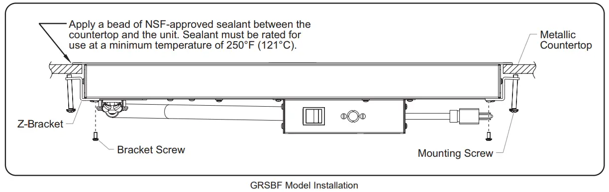 GRS-18-E Glo-Ray 18" Wide x 13 3/4" Deep Stainless Steel Installation Installation