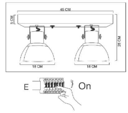 QAZQA 102353 Mangoes SL Bronze 2 Ceiling Flush Light - 2