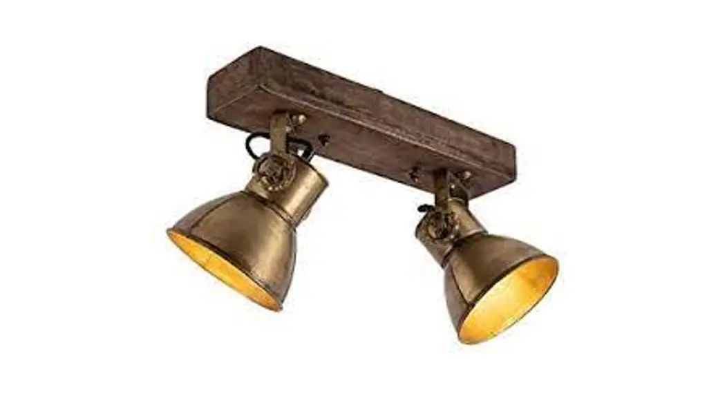Qazqa 102353 Mangoes Sl Bronze 2 Ceiling Flush Light Instruction Manual