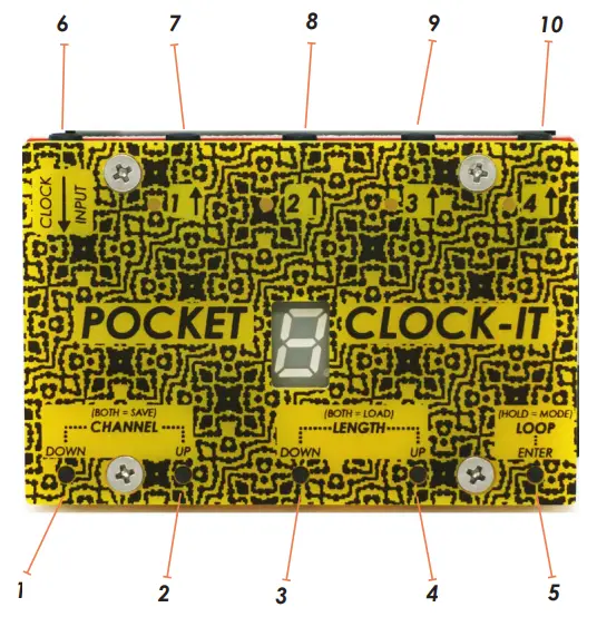 MOFFENZEEF MODULAR 210353 Pocket Clock-It UEB Powered Generative Sequencer Clock Divider