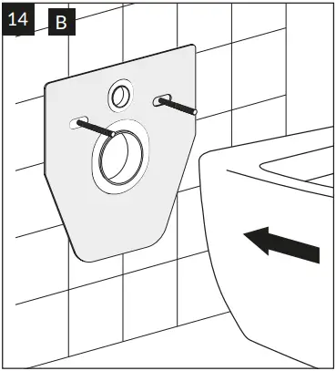 cersanit 63114 Wall-Mounted Toilet Bowl 14B