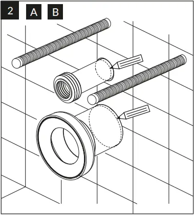 cersanit 63114 Wall-Mounted Toilet Bowl 2AB