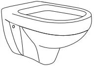 cersanit 63114 Wall-Mounted Toilet Bowl A