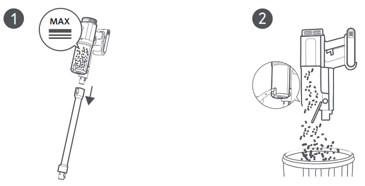 eufy T2501 Handstick Vacuum Cleaner - Empty the Dust Collector