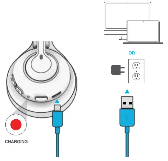 JLAB FIT2 BLK BOX Audio Fit 2 0 Sport Earbuds - CHARGING