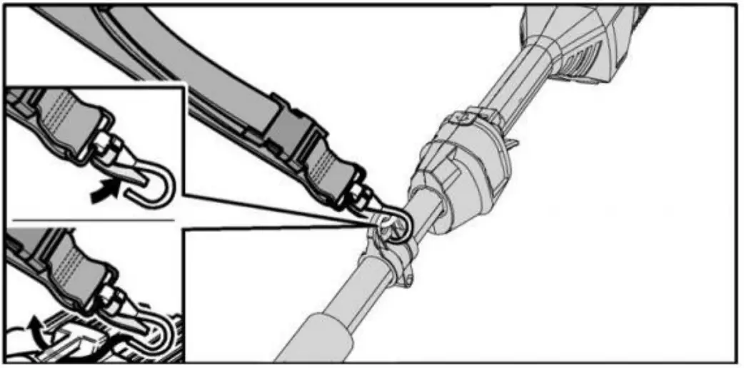 EB918D 40V Lithium-Ion Cordless Pole Hedge Trimmer Assembly & Operation illustration