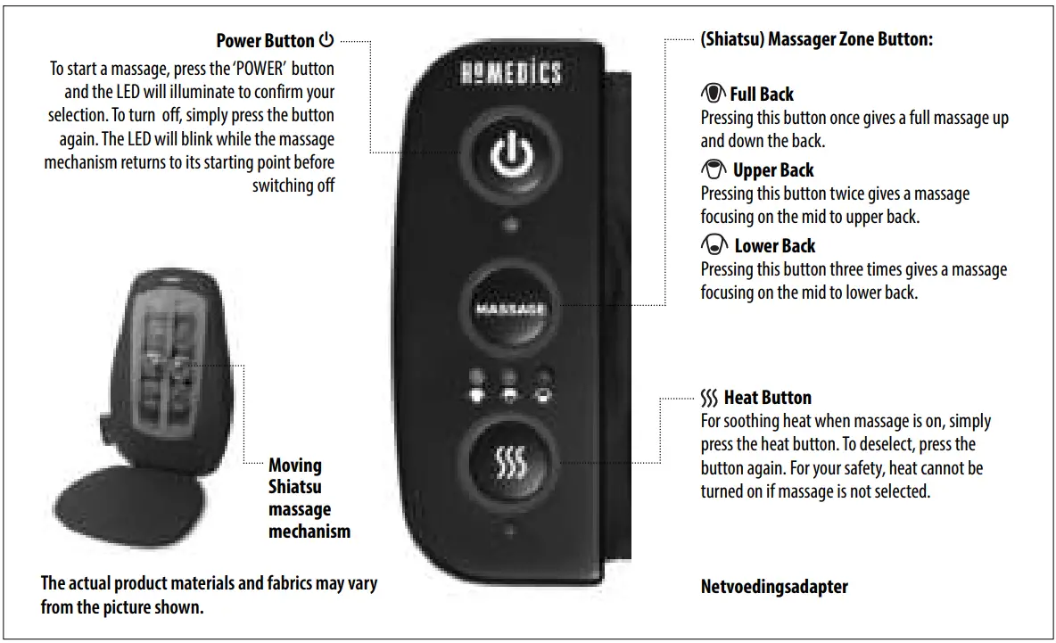 HOMEDICS SBM-179H-GB Shiatsu Back & Shoulder Massager - fig 1