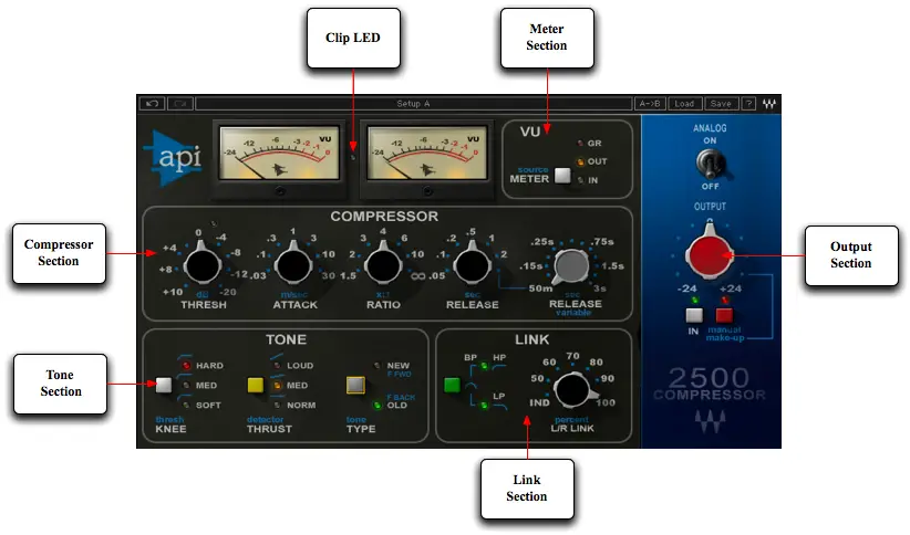 WAVES API 2500 - Controls and Interface