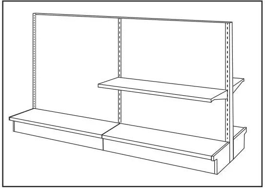 Uline H-3875bl Double-sided Gondola Shelving 4' Island Starter Installation Guide