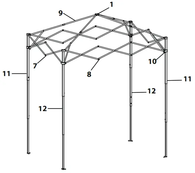 EAGLE PEAK GH24 GRN AZ 6ft 4 ft Foldable Greenhouse Canopy - Spare Parts