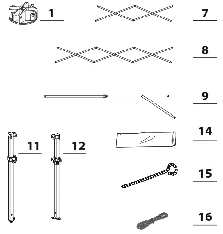 EAGLE PEAK GH24 GRN AZ 6ft 4 ft Foldable Greenhouse Canopy - Spare Parts1