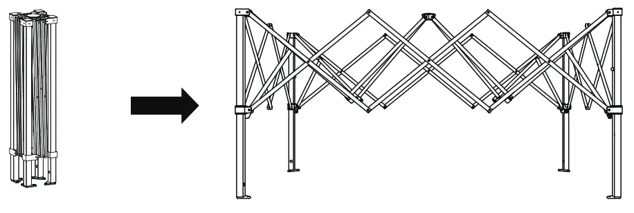 EAGLE PEAK GH24 GRN AZ 6ft 4 ft Foldable Greenhouse Canopy - frame apart