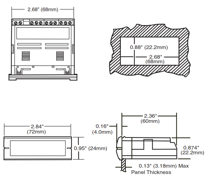 SIMPSON Mini Max M235 Series Digital Panel Meter - fig