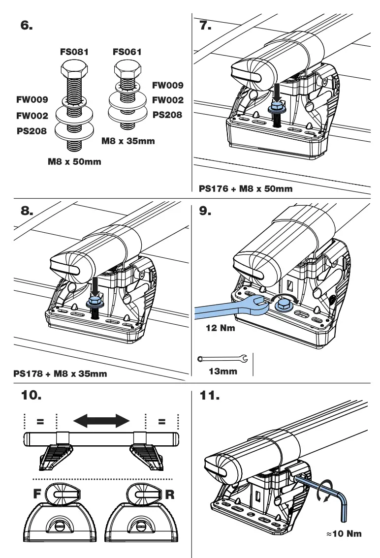 Rhino MV3PR-FL KammBar Pro Aluminium Roof Bars - fig 2