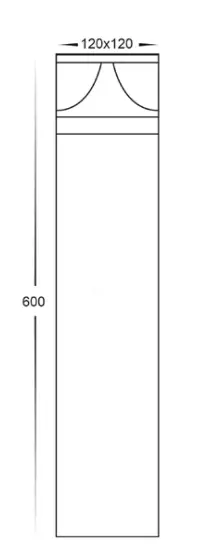 HAVIT-Lightning-HV1628T-BLK-240V-SQ-Divad-Bollard-Light-FIG-2