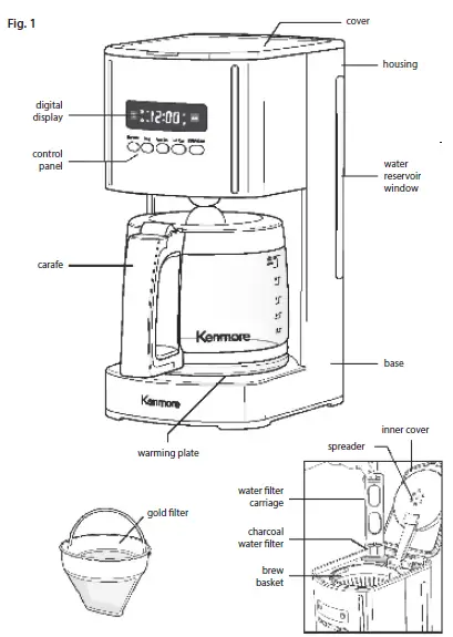 Kenmore-KKCM12Red-Aroma-Control-12-Cup-Programmable-Coffee-Maker-02