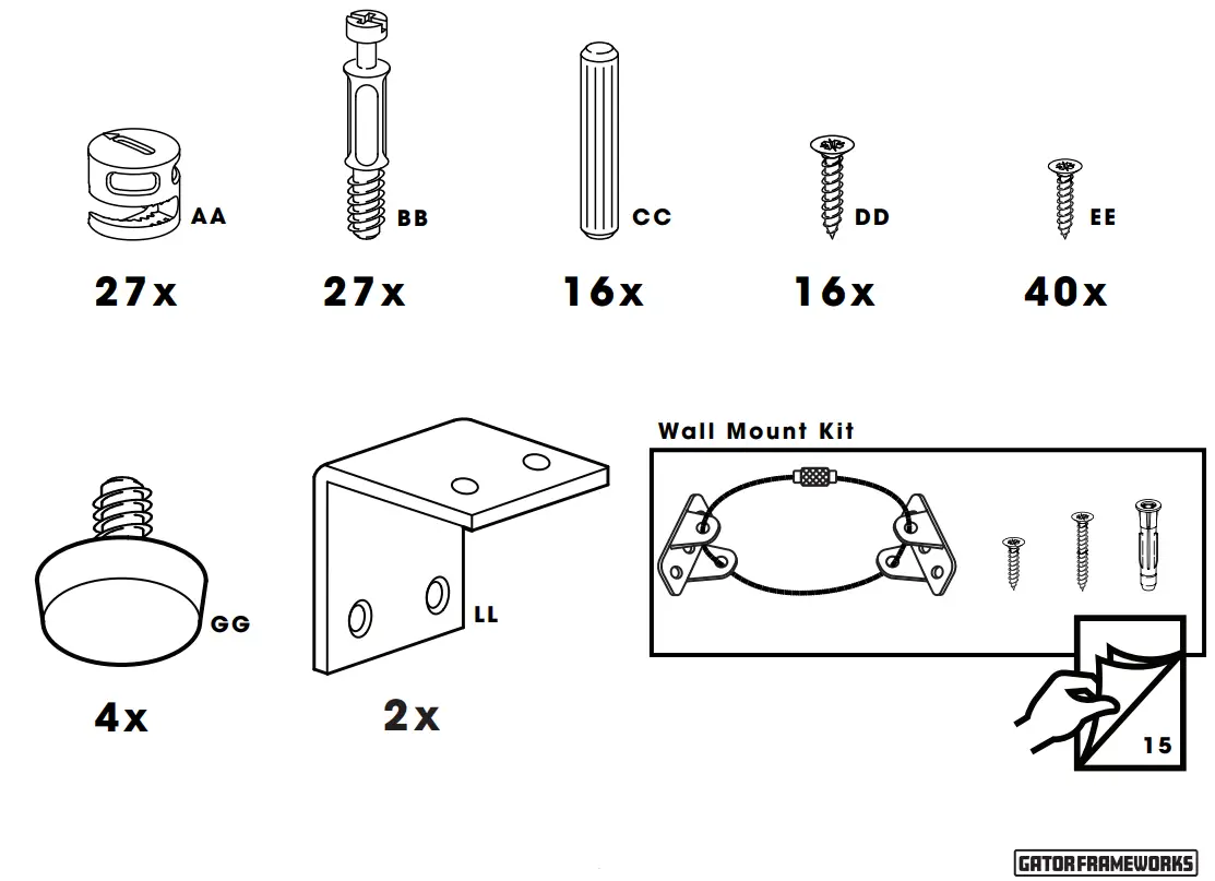 GATOR FRAMEWORKS GFW-ELITEDESKRK Elite Workstation -HARDWARE