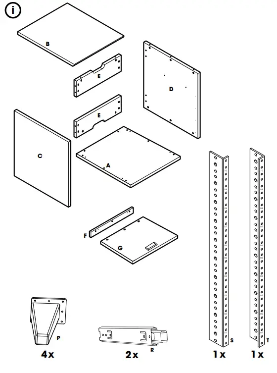 GATOR FRAMEWORKS GFW-ELITEDESKRK Elite Workstation -PARTS