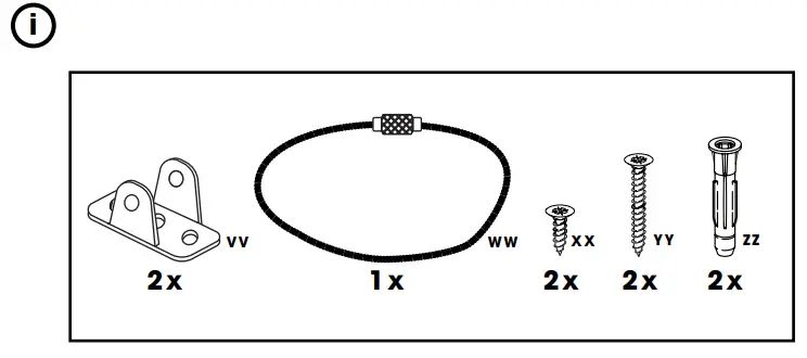 GATOR FRAMEWORKS GFW-ELITEDESKRK Elite Workstation -WALL ANCHOR KIT