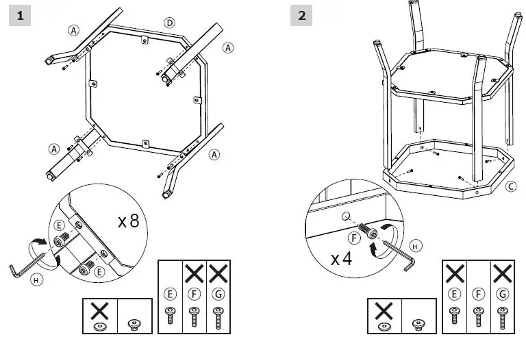 GYMAX GYM09741 2-Tier Sofa End Side Table-2