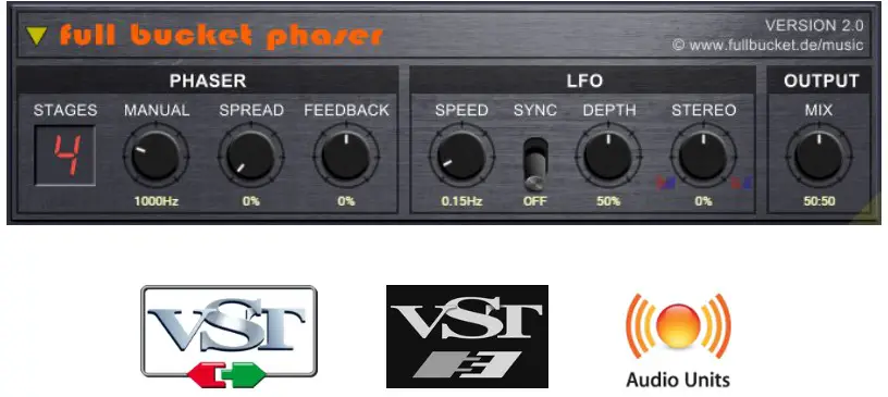 fullbucket Music Phaser Plugin VST VST3 Audio Unit - Cover
