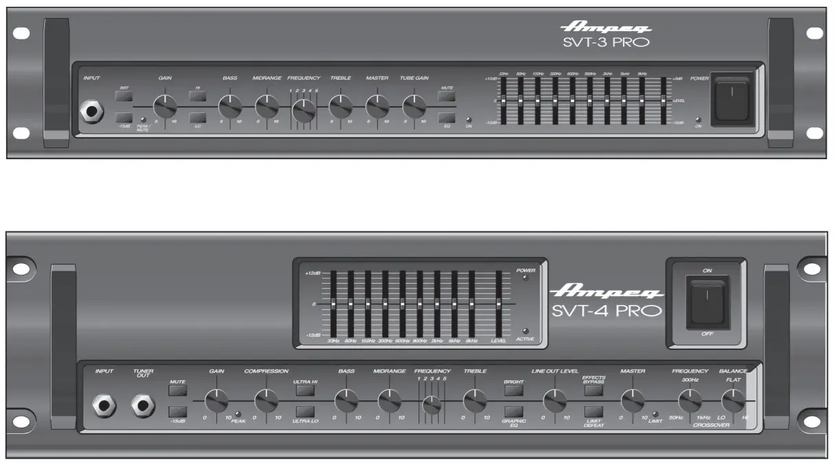 Ampeg SVT-3 PRO 450-watt Tube Preamp Bass Head -