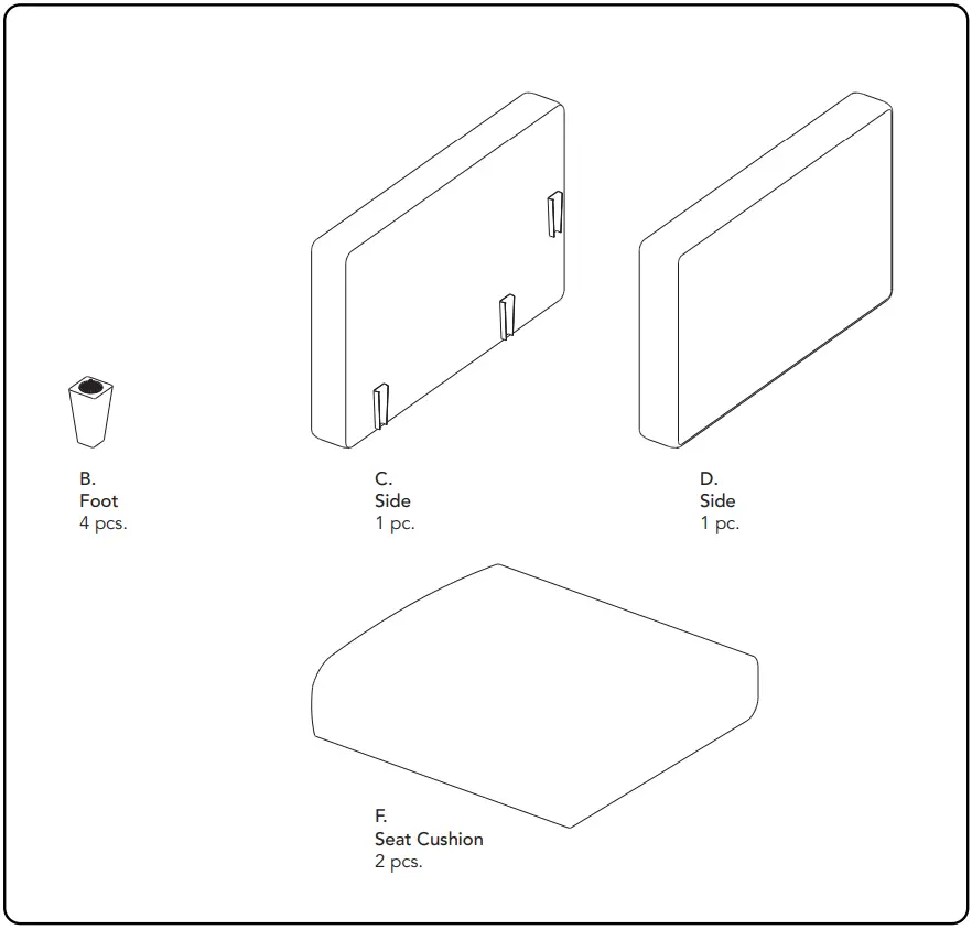 homestyles 6800 60 Outdoor Loveseat - fig 1