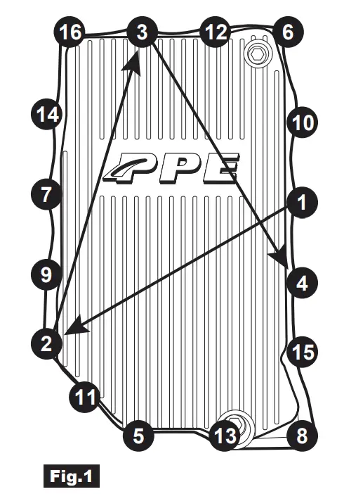 PPE 128051400 Heavy-Duty Cast Aluminum Deep Transmission Pan GM 10L1000 Transmission - fig 1