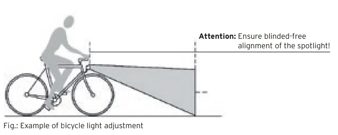 Height adjustments of the light