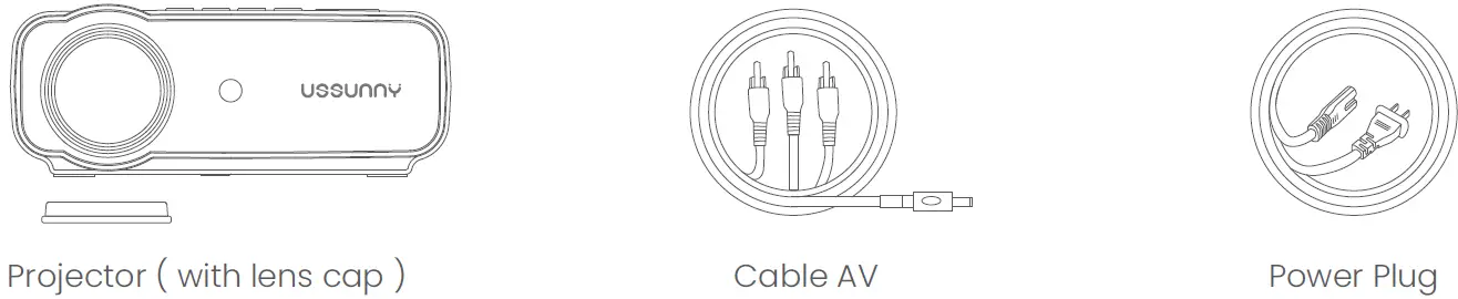 USSUNNY GC333 Projector with 5G WiFi and Bluetooth 01