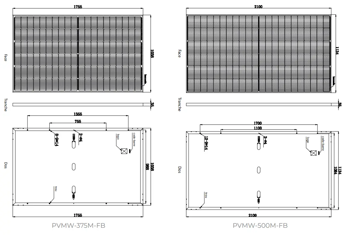 AirSolar PVMW-375M-FB Power Standard Photovoltaic Module - Fig 3