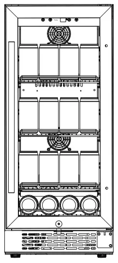 Yeego YEG-BS15-LS 15-in W 80-Can Capacity Commercial Black Undercounter Beverage Refrigerator