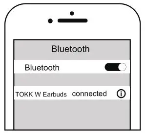 TOKK Wireless Earbuds - Open the bluetooth of smartphone