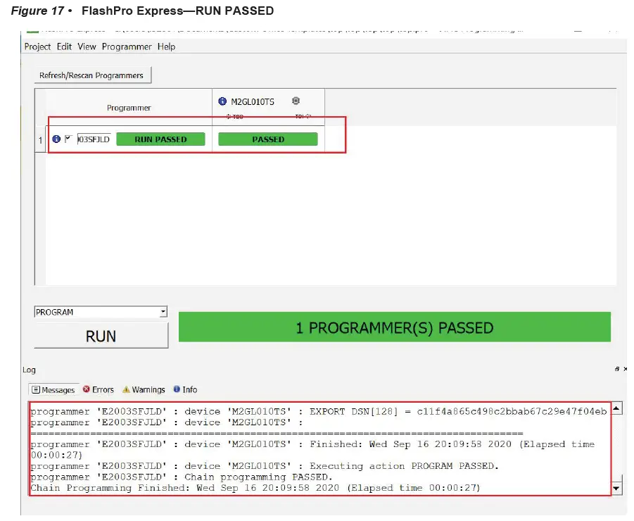 Microsemi DG0633 IGLOO2 FPGA CoreTSE MAC 1000 Base-T Loopback Demo 15