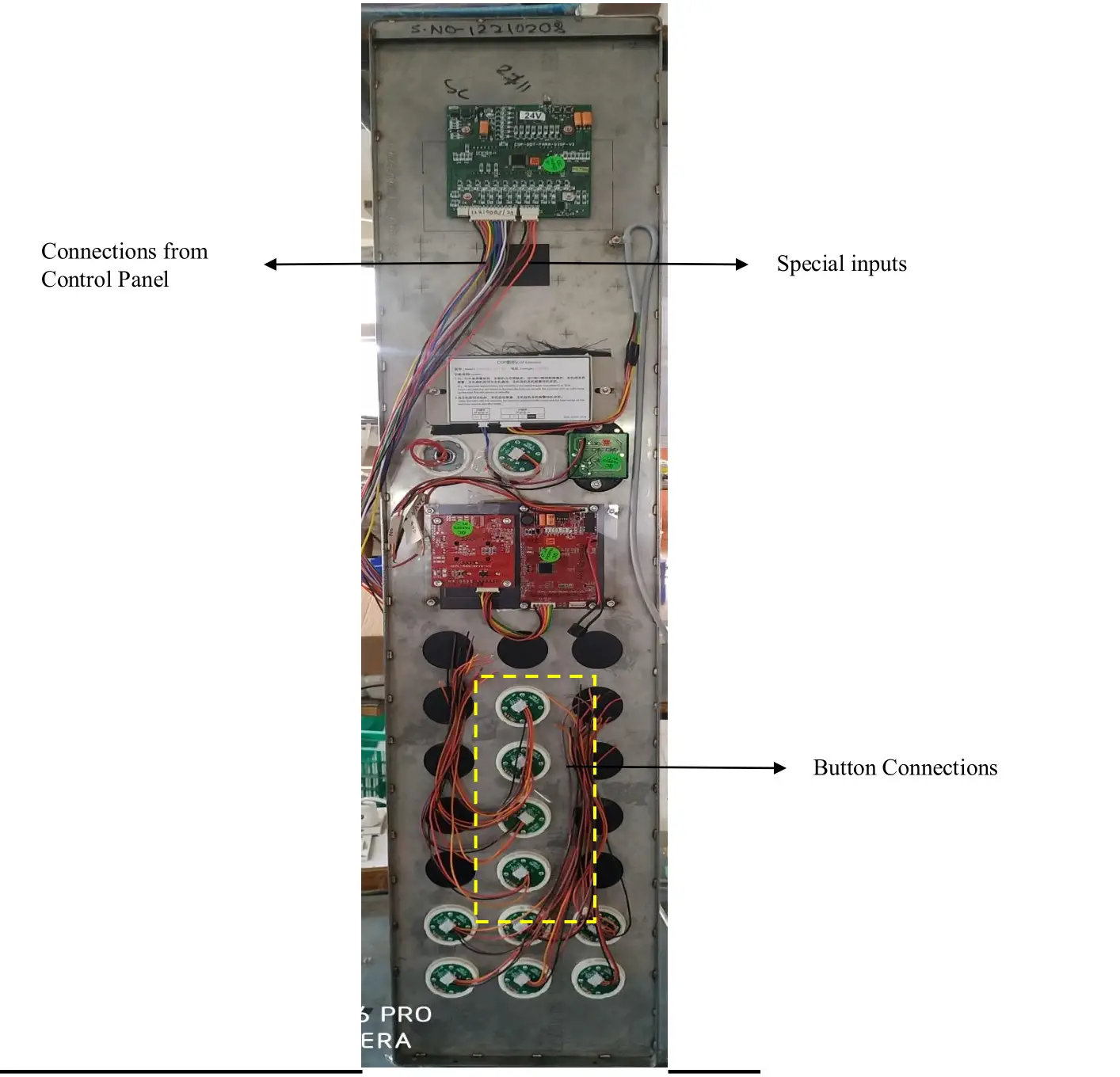 INDITECH Parallel Cop 200X1000 Dot Button White Facia 12v G+4 - CONNECTION DETAILS