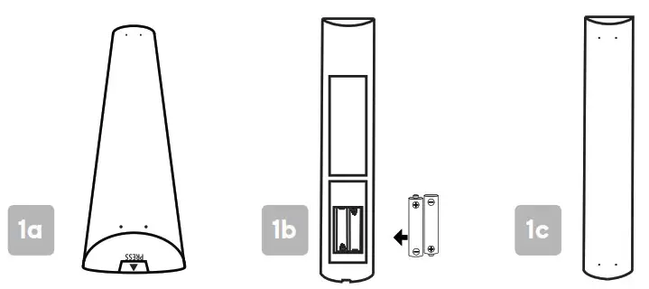 kogan KALED50RU9210SUA 50 inch Smart HDR 4K UHD LED TV - Remot Control Assemble