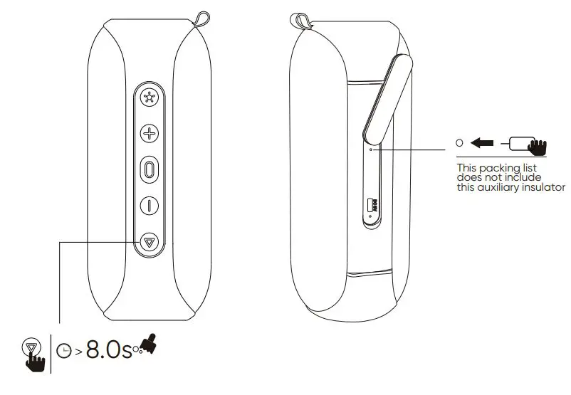 onn BM2020 Medium Rugged Bluetooth Speaker with LED Lighting - Clear pairing records and reset speaker