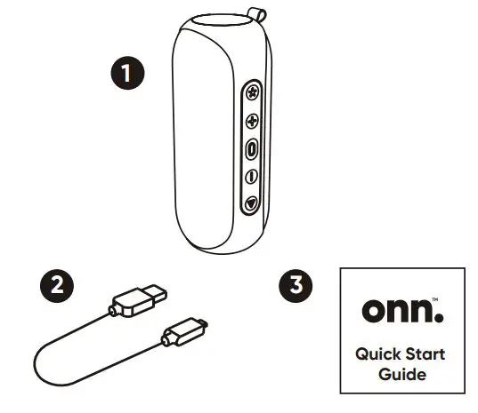 onn BM2020 Medium Rugged Bluetooth Speaker with LED Lighting - overview