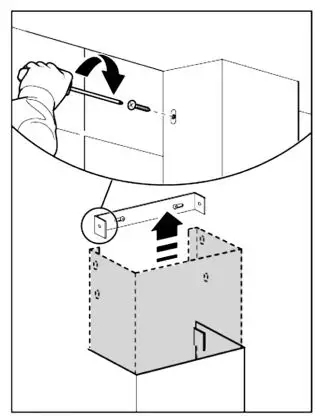 Westinghouse Canopy Rangehood WRC604 - Discard upper flue cover and replace with new