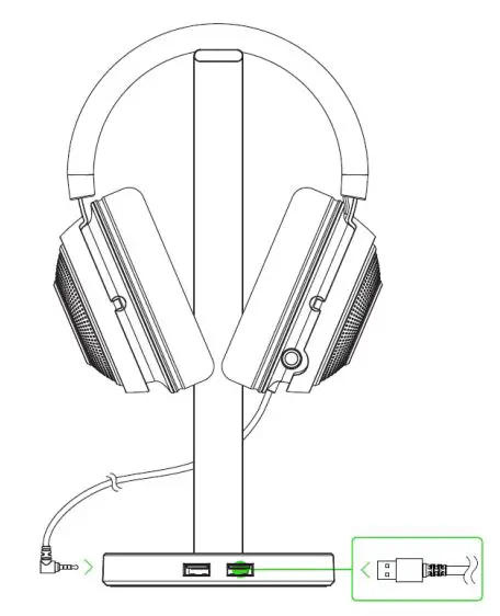 RAZER RC21-01510100-R3U1 Base Station V2 Chroma RGB Lighting User Guide - Connect Your headset