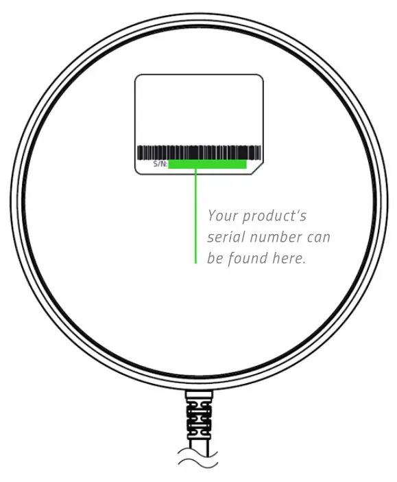 RAZER RC21-01510100-R3U1 Base Station V2 Chroma RGB Lighting User Guide - Products serial number