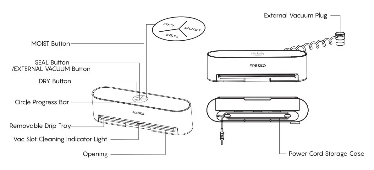 FRESKO V8 Automatic Vacuum Sealer User Guide - Electrical Connection