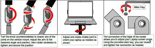 CTA LT-SAM Laptop Security Arm with VESA Mounting Base fig7