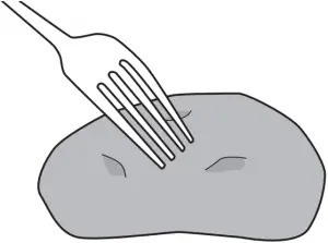 Cooking dry or old potatoes